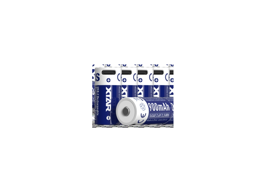 16340 900mAh Rechargeable Battery